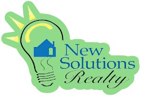 New Solutions Realty Logo, featuring a lightbulb and a house